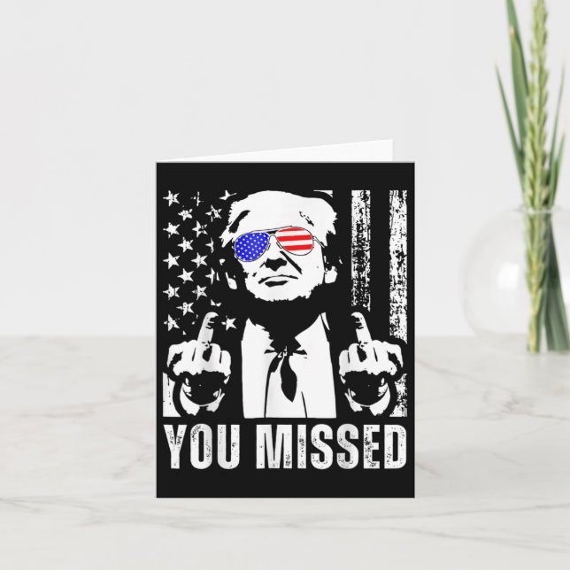 Cartão Você Perdeu Trump 2024 US Flag Funny (fron) (Frente)