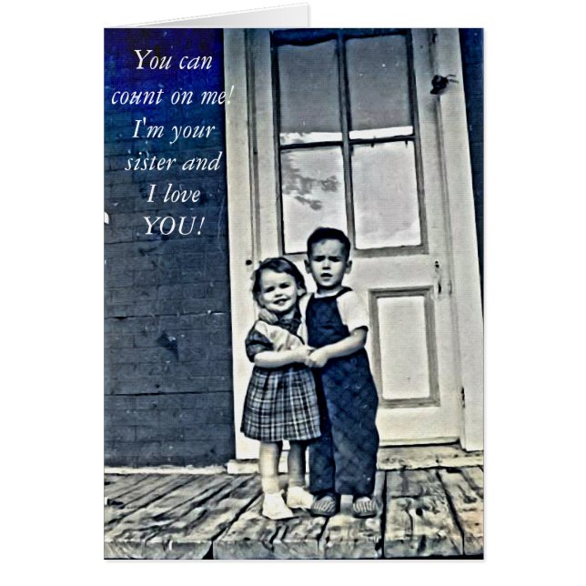 Cartão Você pode contar em mim… (Frente)