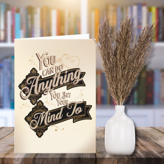 Cartão Você Pode Fazer Qualquer Coisa Citar Castanho