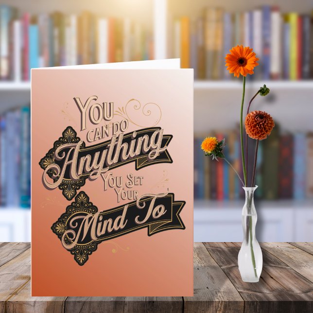 Cartão Você Pode Fazer Qualquer Coisa Citar Terracotta Ro (Criador carregado)