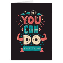 Cartão Você Pode Fazer Tudo Colorido