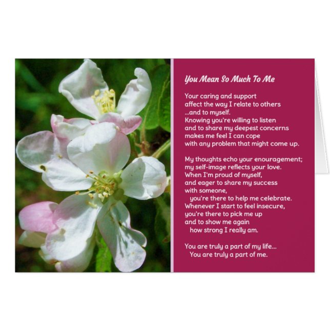 Cartão Você Quer Dizer Tanto Para Mim (Frente Horizontal)