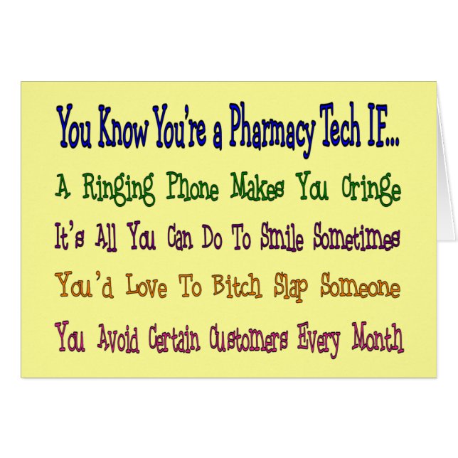 Cartão Você sabe que você é uma TECNOLOGIA da FARMÁCIA (Frente Horizontal)