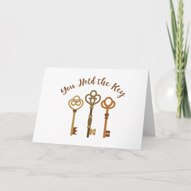 Cartão Você Segura A Chave (Frente)