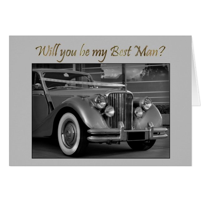 Cartão Você será meu Bestman? (Frente Horizontal)