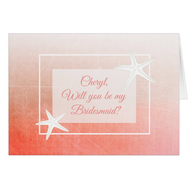 Cartão Você será minha carta personalizada da Bridesmaid? (Frente Horizontal)