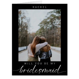 Cartão Você será minha mestra de fotos minimalista da Bri