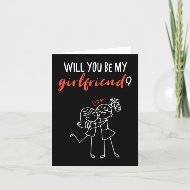 Cartão Você Será Minha Namorada I Te Amo Valentin (Frente)