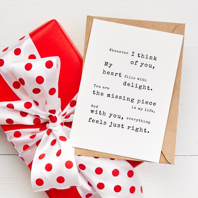 Cartão Você Será Minha - Uma Citação De Amor Com Quebra-c (Criador carregado)