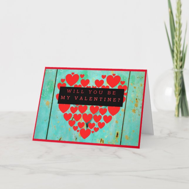 Cartão Você será o meu Namorados Namorados vermelho (Frente)