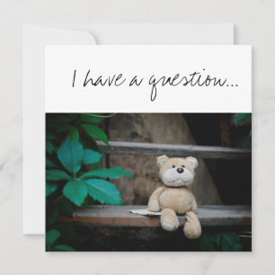 Cartão Você será o Urso de Teddy com Proposta de Deus