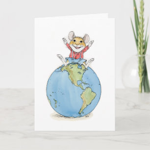 Cartão "Você significa-me o mundo" rato global