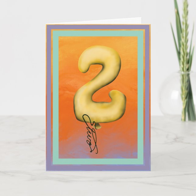 Cartão Você tem dois anos (Frente)