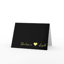 Você tem um ♥ de ouro, carta
