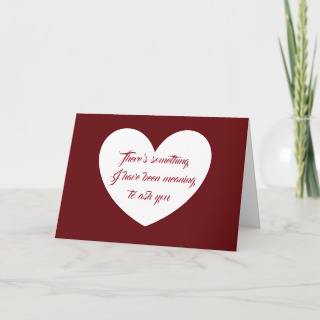 Cartão você vai me casado? (Frente)