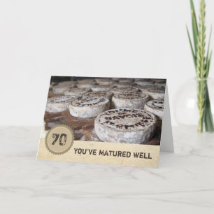 Cartão Você viveu bem 70 Birthday Velho Queijo