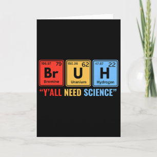 Cartão Vocês Precisam de Ciência Química Biologia Física