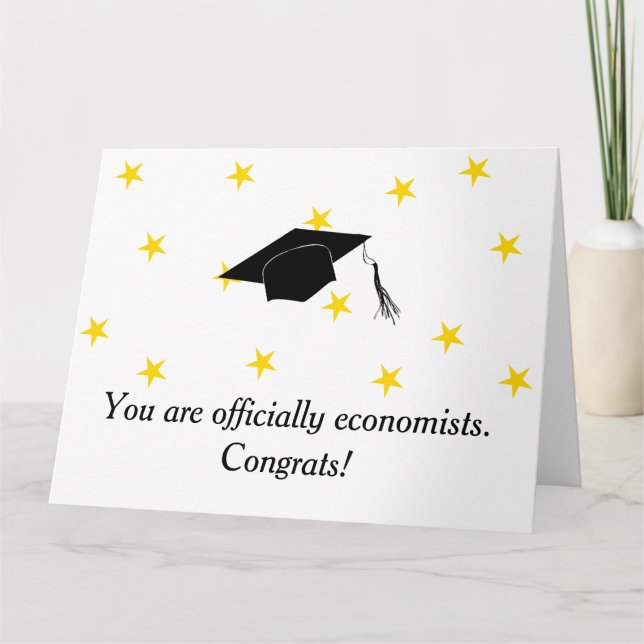 Cartão Vocês são oficialmente economistas, parabéns! (Frente)