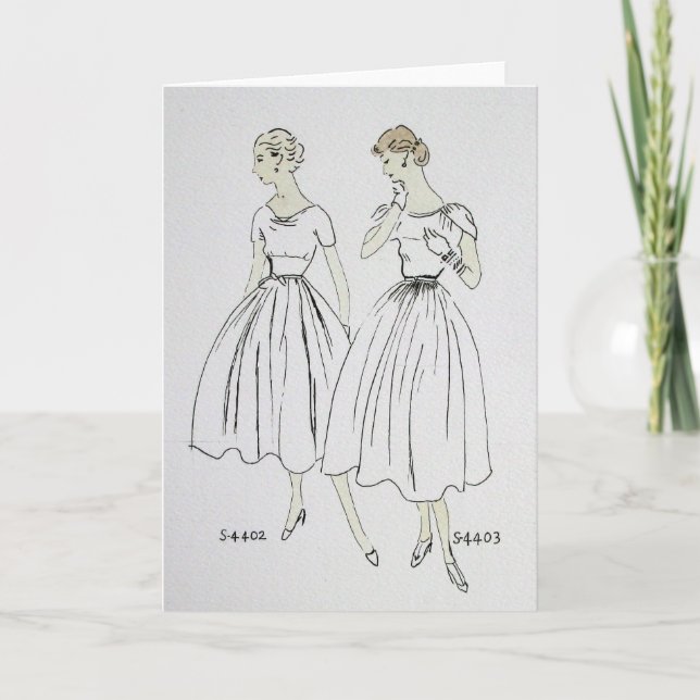 Cartão Vogue 1953 Blank greetings Card (Frente)