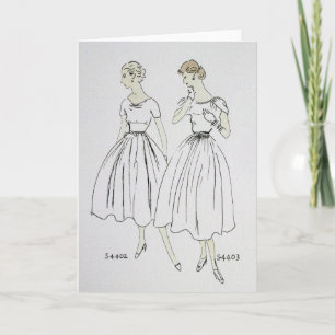 Cartão Vogue 1953 Blank greetings Card