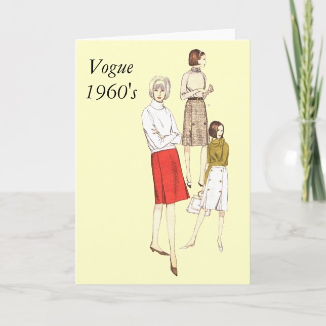 Cartão Vogue 1960s Blank greetings Card (Frente)