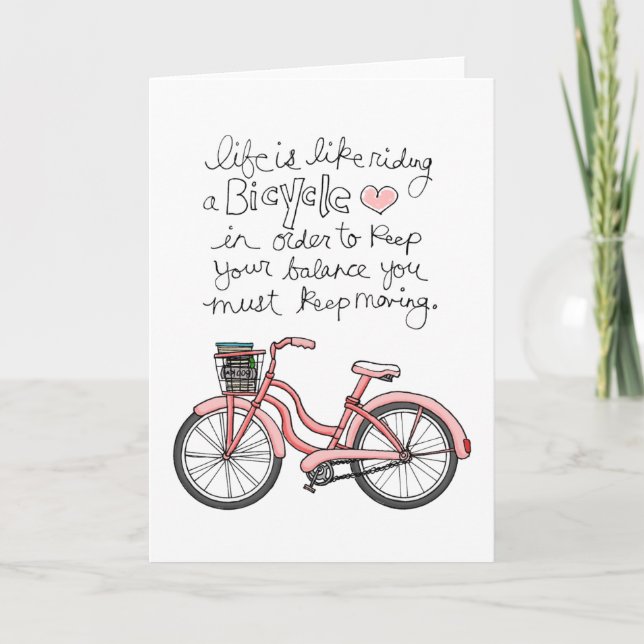 Cartão vol25 vida é como andar de bicicleta (Frente)