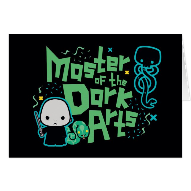 Cartão Voldemort de Cartoon - Mestre das Artes Negras (Frente Horizontal)