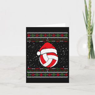 Cartão Vôlei de Natal Feia Esporte do Velho Natal