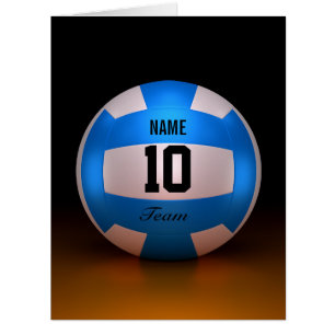Cartão Voleibol azul