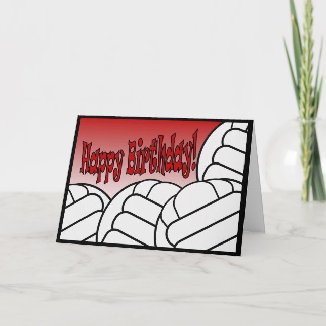 Cartão Voleibol - Feliz aniversário do maior fã! (Frente)