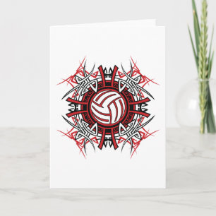 Cartão Volleyball Art Greeting Cards