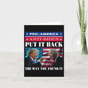 Cartão Volta A Encontrá-Lo Pro Trump & Anti