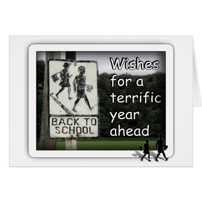 Cartão Voltar ao Sinal da Escola (Frente Horizontal)