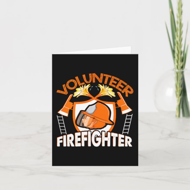 Cartão Volunteer Firefighter Fireman Gift Proud Firefight (Frente)