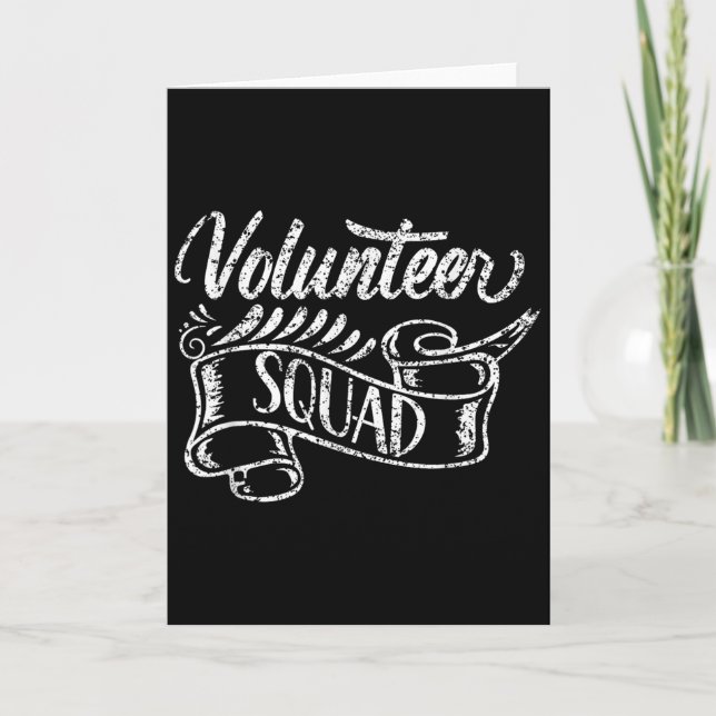 Cartão Volunteer Squad Job Volunteering Volunteers Unpaid (Frente)