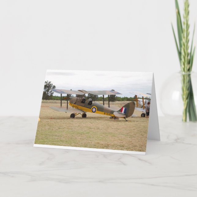 Cartão Voo de 80 do Aniversário do Tiger Moth (Frente)