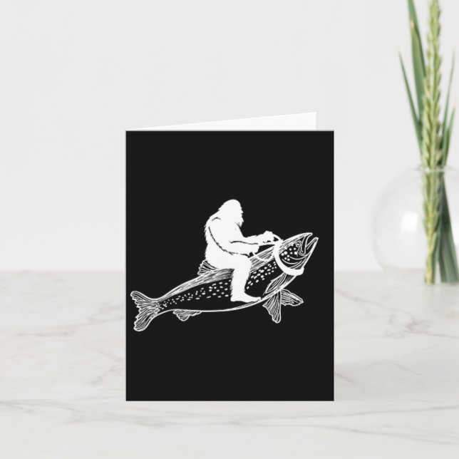 Cartão Voo de Sasquatch com Pé Grande (Frente)