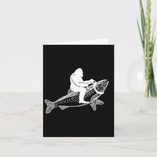 Cartão Voo de Sasquatch com Pé Grande