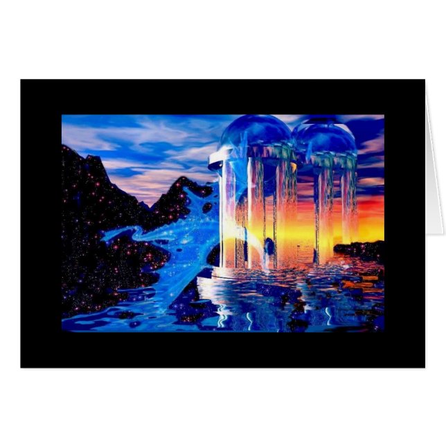 Cartão Vôo do dragão além da borda da noite (Frente Horizontal)