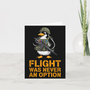 Cartão Voo fofo era uma opção militar sfmf pinguim