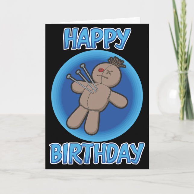 Cartão Voodoo Doll Birthday Card (Frente)