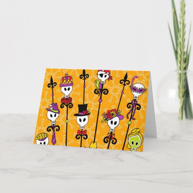 CARTÃO VOODOO SKULL MARDI GRAS PARTY (Frente)