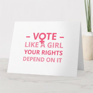 Cartão Vota Como Uma Rapariga Os Seus Direitos Dependem D