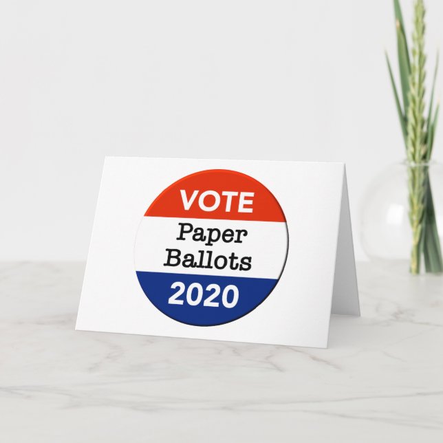 Cartão Votação em Boletins 2020 Eleição Presidencial (Frente)