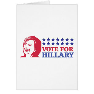 Cartão votação na hillary