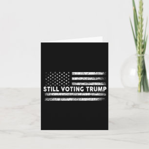 Cartão Votando Trump 2024 Homens Patrióticos da Bandeira