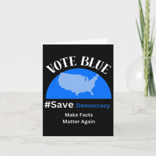 Cartão Vote Blue Save Democracy Sticker