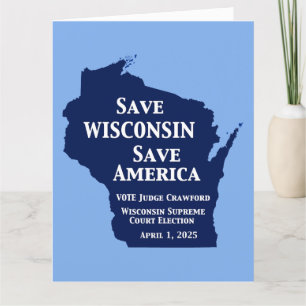 Cartão Vote Crawford para o Supremo Tribunal de Wisconsin