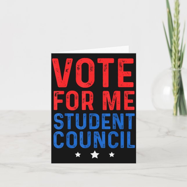 Cartão Vote For Me Student Council  (Frente)