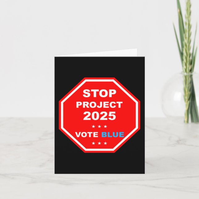 Cartão Vote Save Democracy Stop Project 2025 (Frente)